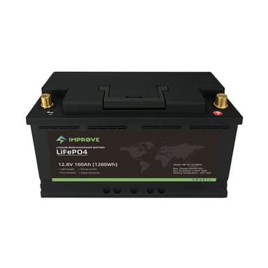 IMPROVE Lithium Batteri 12V 100Ah (LiFePO4) BMS 100A - BOBIL