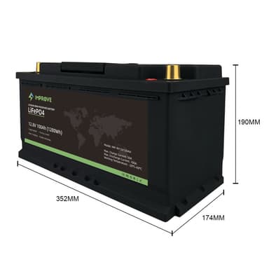 IMPROVE Lithium Batteri 12V 100Ah (LiFePO4) BMS 100A - BOBIL
