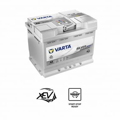 VARTA Silver Dynamic AGM Batteri 12V 60AH 680CCA (242x175x190/190mm) +høyre A8