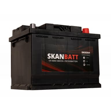 SKANBATT Fritidsbatteri 12V 60AH 480CCA (242x175x190/190mm) +høyre