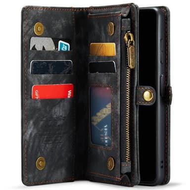 CaseMe mobildeksel 008 8-kort Samsung Galaxy S25 Plus - Svart/grå