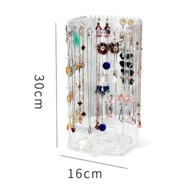 Transparent smykkestativ 30x16 cm