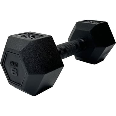 Master Fitness Nero Rubber Coated Hex 8 kg