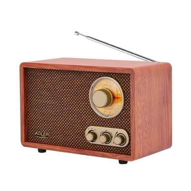 Adler retro Bluetooth-høyttaler med FM/AM-radio