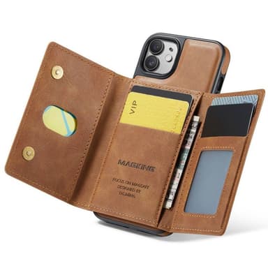 DG-Ming Magking K2 2i1 deksel iPhone 12 - Brun