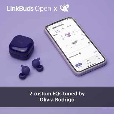 Sony LinkBuds Open helt trådløse in-ear hodetelefoner (lilla)