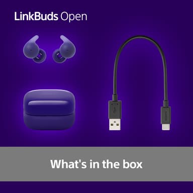 Sony LinkBuds Open helt trådløse in-ear hodetelefoner (lilla)