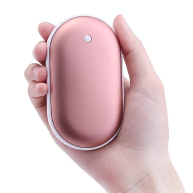 Powerbank og håndvarmer i ett, 5000 mAh - Rosa