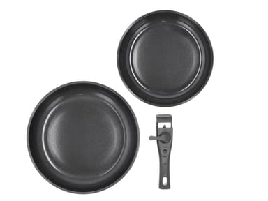 HOLM Fryingpan set removable handle Dia 24+28 cm Black