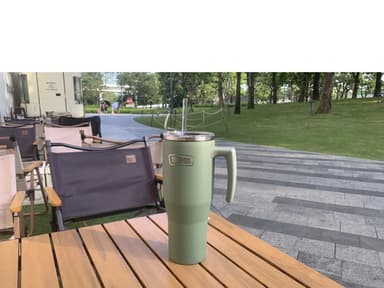 Thermos Thermo mug w. handle 1.1 liter Green