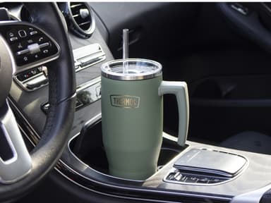 Thermos Thermo mug w. handle 1.1 liter Green