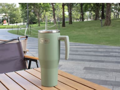 Thermos Thermo mug w. handle 1.1 liter Green