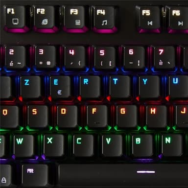 Nedis Wired Gaming Keyboard | USB | Mekaniske Nøkler | RGB | French | FR Layout | USB-Strøm | Strømkabel lengde: 1.70 m | Gaming