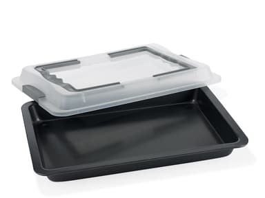 Funktion w/lid Frying dish 42 x 29 cm Grey