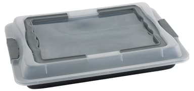 Funktion w/lid Frying dish 42 x 29 cm Grey