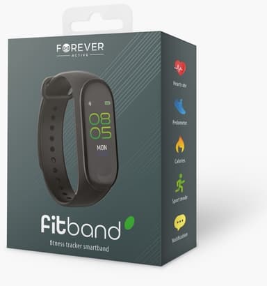 Forever SB-50 Smart aktivitetsarmbånd, Svart