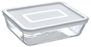 Pyrex Fat rektangulært m/lokk Klar