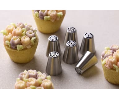 Blomsterbergs Flower Icing tip set 6 pcs Steel