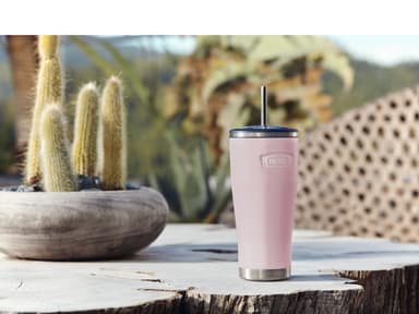 Thermos Thermo mug with straw 0.7 liter Pink