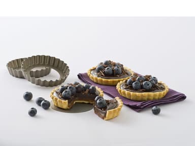 Pyrex Asimetria Loose base flan tin Dia 10 cm 4 pcs.