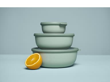 Mepal Cirqula low Bowl set 3 pcs Nordic sage