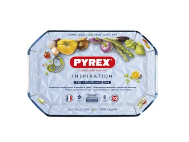 Pyrex Fat rektangulært Klar
