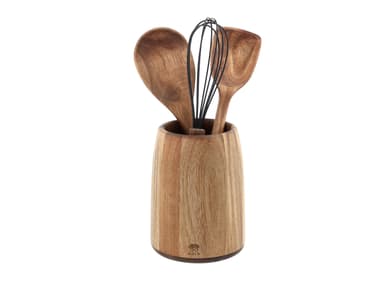 HOLM Utensil holder Dia 13 x 17 cm Acacia wood