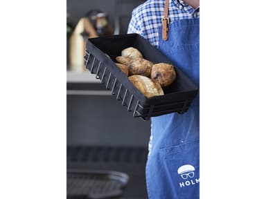 HOLM Bread Basket 40 x 25 x 10 cm Black