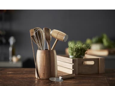 HOLM Utensil holder Dia 13 x 17 cm Acacia wood