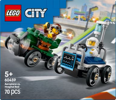 LEGO City Racerbilpakke flybil mot sykesengbil 60459