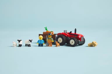 LEGO City Sett med rød traktor, henger og sau 60461