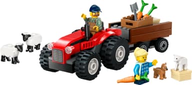 LEGO City Sett med rød traktor, henger og sau 60461