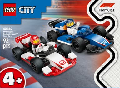 LEGO City F1 Williams Racing og Haas F1 racerbiler 60464