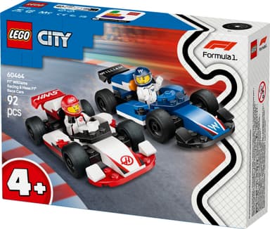 LEGO City F1 Williams Racing og Haas F1 racerbiler 60464
