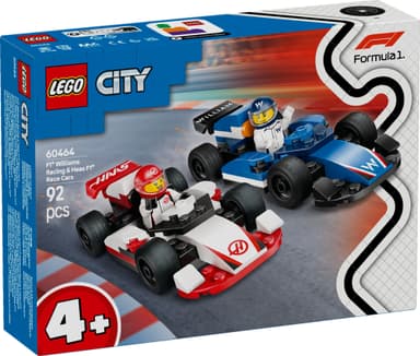 LEGO City F1 Williams Racing og Haas F1 racerbiler 60464