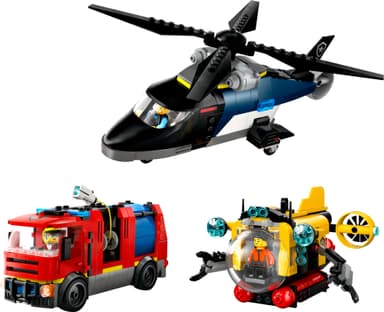 LEGO City Pakke med helikopter, brannbil og ubåt 60462