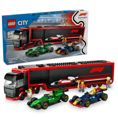 LEGO City F1-trailer med F1 RB20 og AMR24 60445