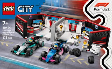 LEGO City F1-verksted med Mercedes-AMG og Alpine 60444