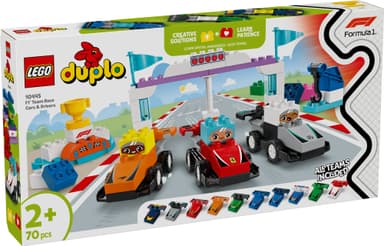 LEGO DUPLO Town F1 Team med racerbiler og sjåfører 10445