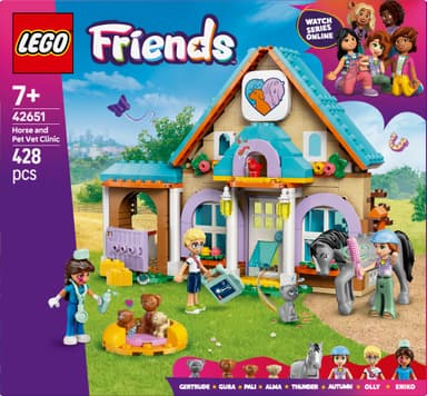 LEGO Friends Dyreklinikk med hest og kjæledyr 42651