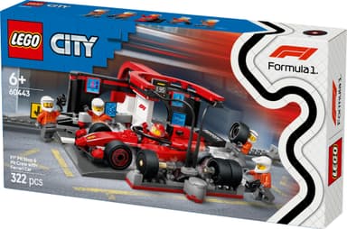 LEGO City F1-depotstopp og -team med Ferrari-bil 60443