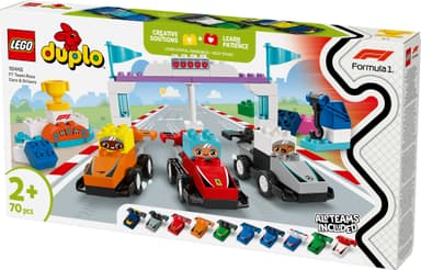 LEGO DUPLO Town F1 Team med racerbiler og sjåfører 10445