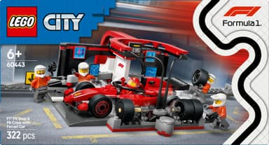 LEGO City F1-depotstopp og -team med Ferrari-bil 60443