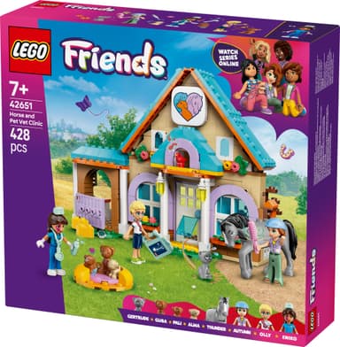 LEGO Friends Dyreklinikk med hest og kjæledyr 42651