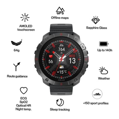 Polar Grit X2 Pro Sport Watch M/L (Titan/Stål)