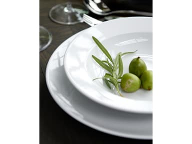 Pillivuyt Eventail Deep plate with rim Dia 22 cm White