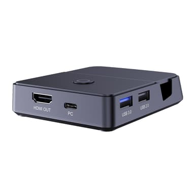 Ezcap-dokkingstasjon og videoopptak kompatibel med Nintendo Switch HDMI 1080p 60fps 2x USB-A