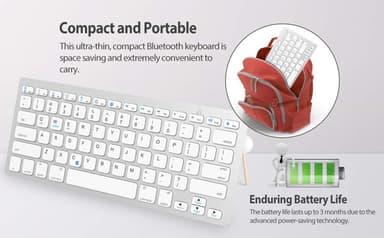 NÖRDIC Bluetooth-tastatur 78 taster amerikansk layout