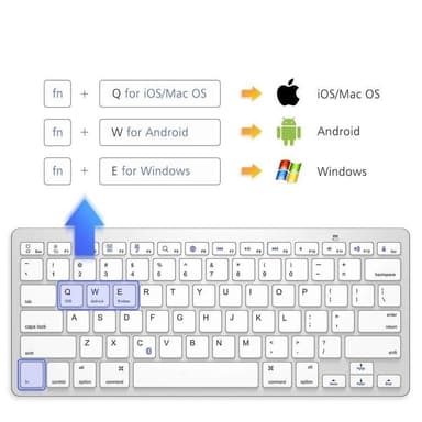 NÖRDIC Bluetooth-tastatur 78 taster amerikansk layout