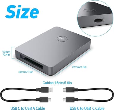 NÖRDIC USB-A&USB-C 3.2 10Gbps Kortleser CFexpress B